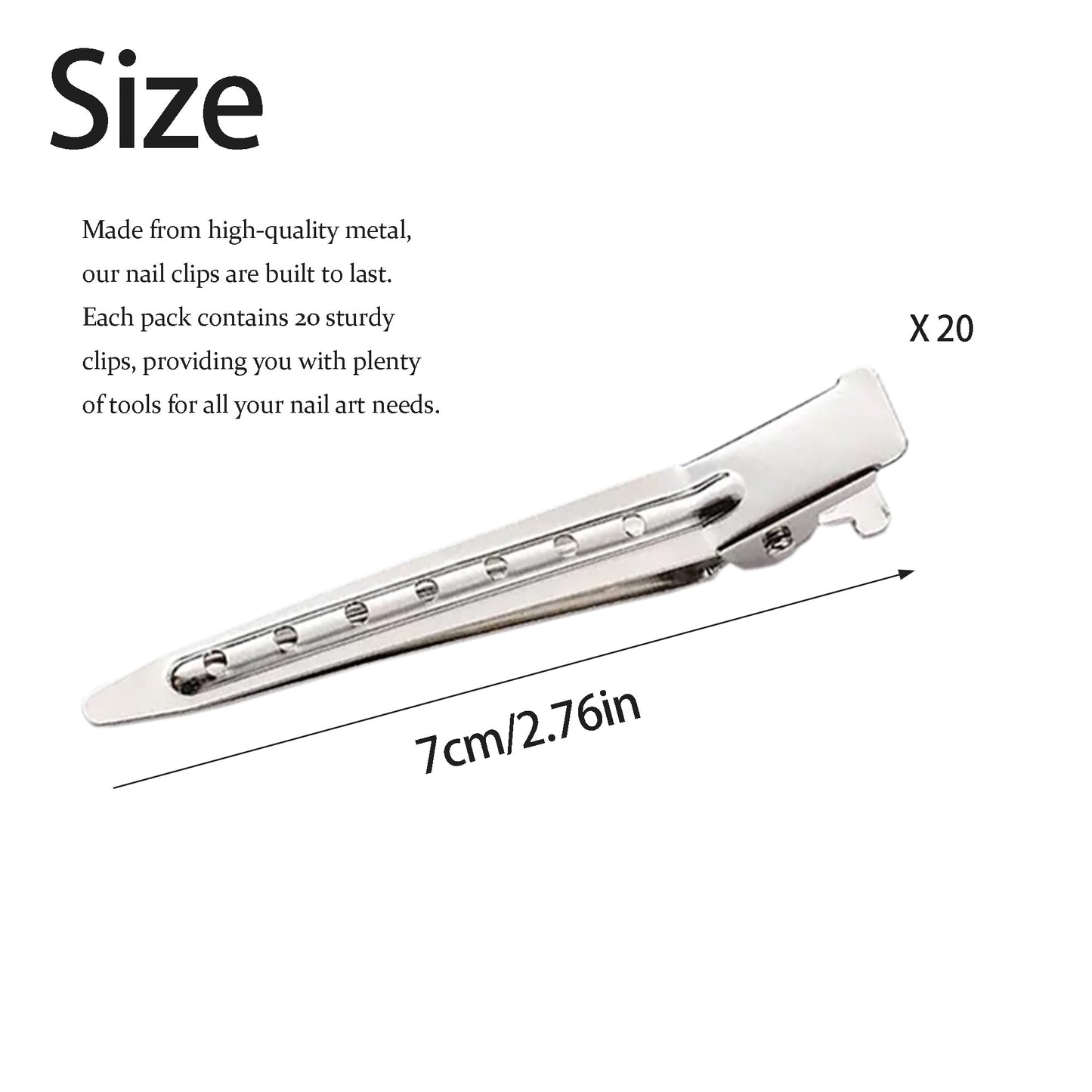 XLANMAY artificial nail accessories demonstrating how the non slip clamp holds press on extensions during application