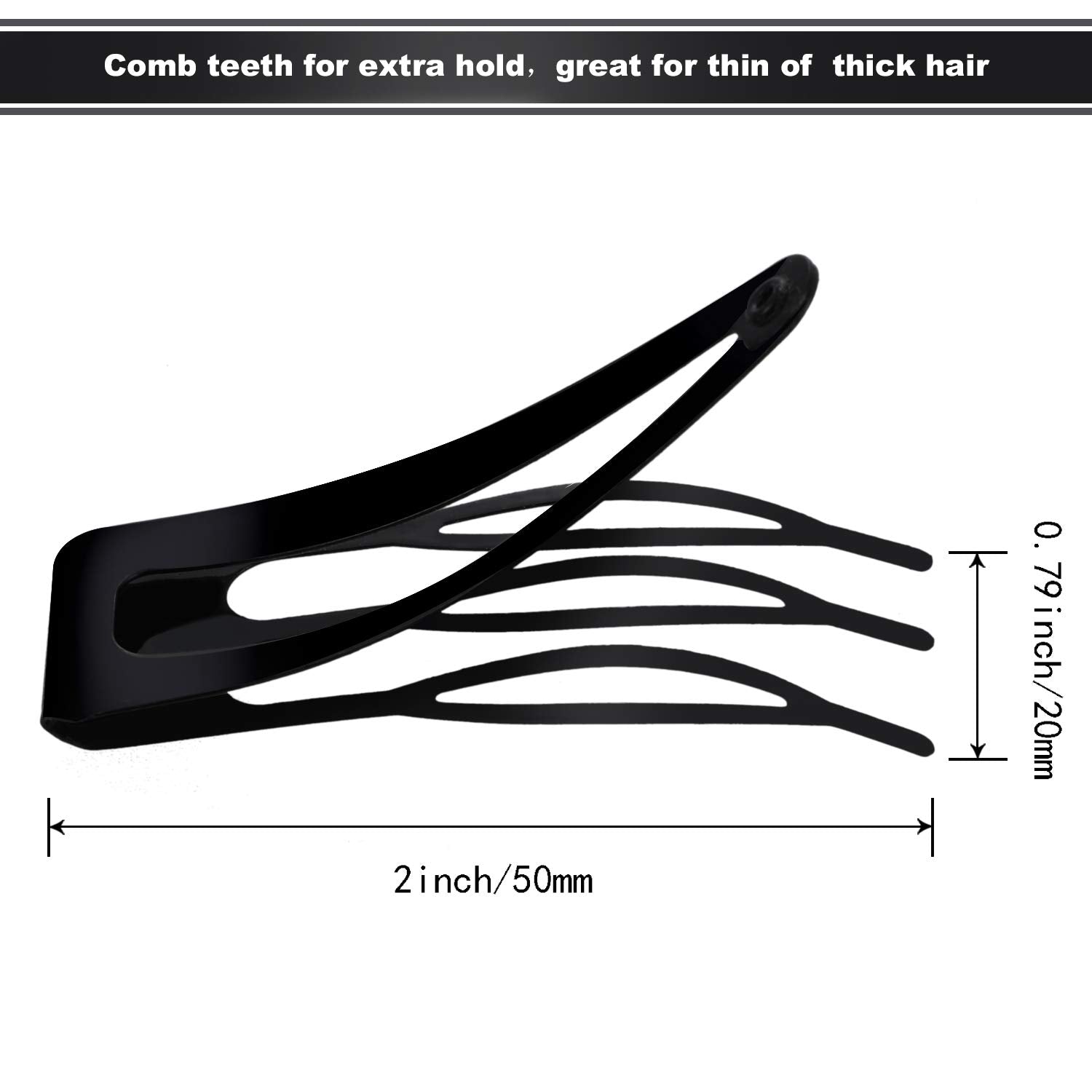 Pack of twenty four non slip hair clips for professional salon sectioning