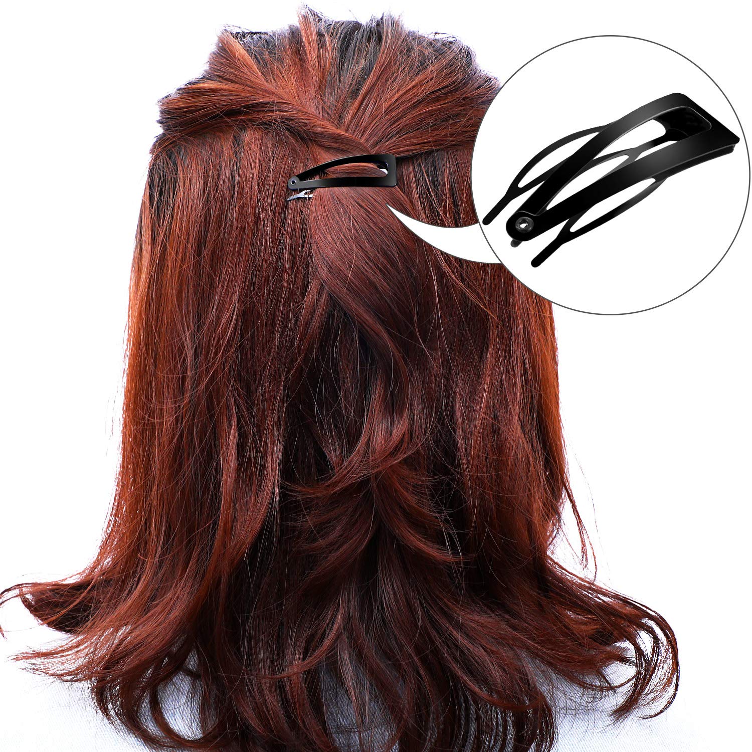 Durable metal hair clips with rubberized grip dots for fine hair styling