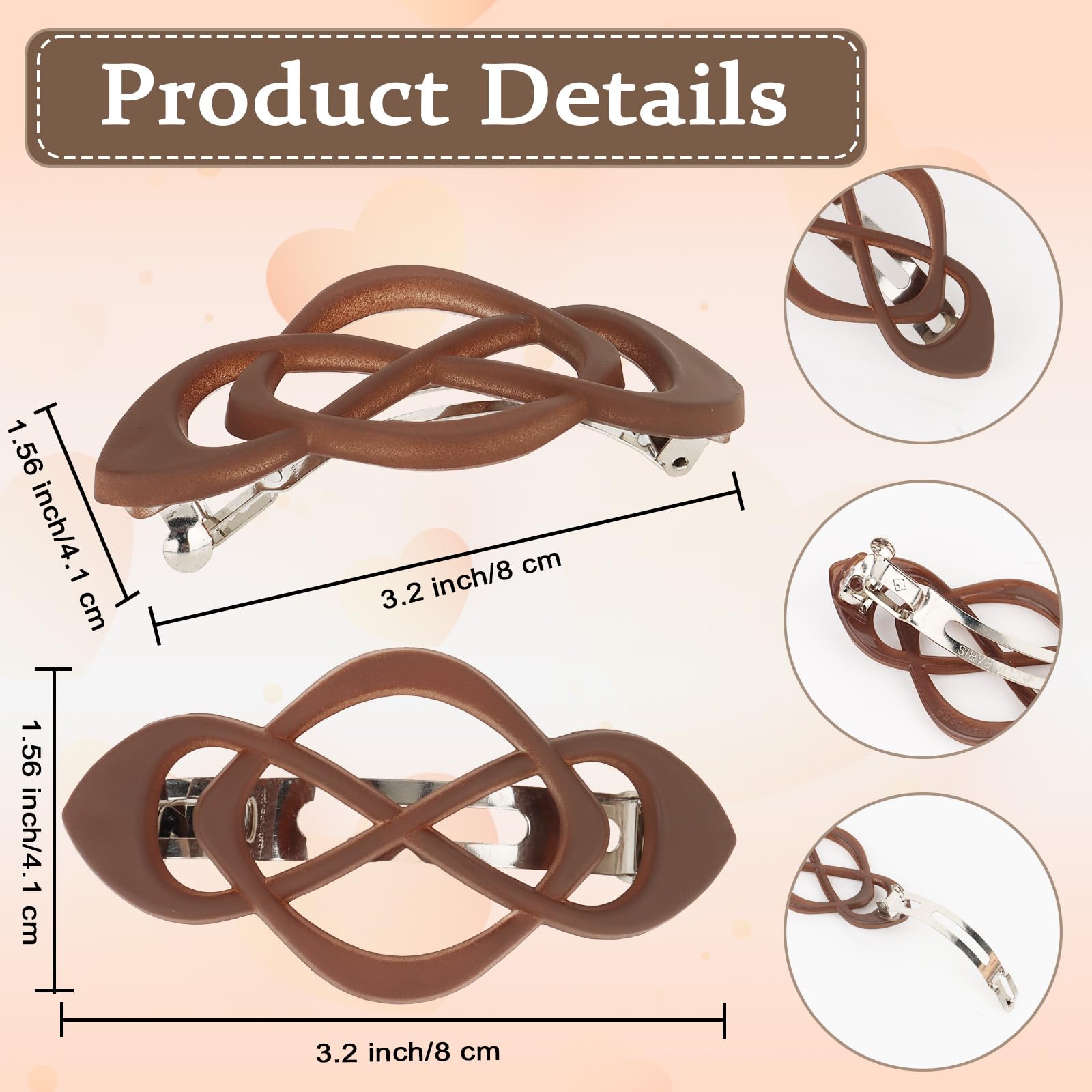 Four pack of Amariver crossover hair accessories in retro colors