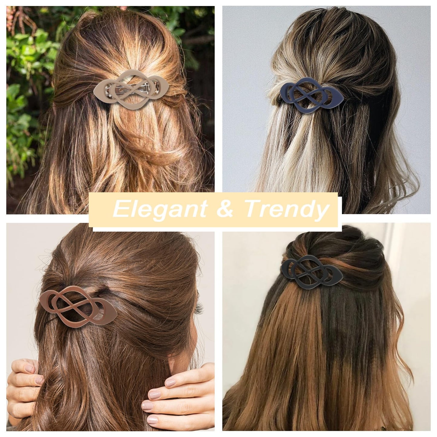 Side view of Amariver vintage style durable acrylic hair accessories