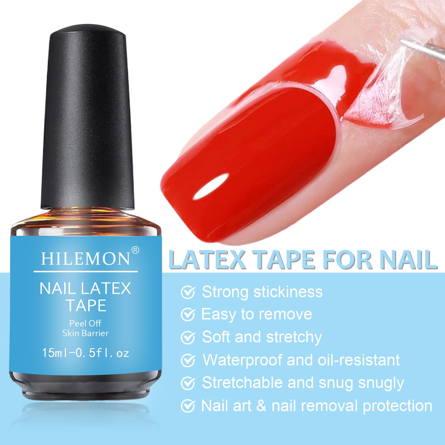 HiLemon nail latex tape application brush details