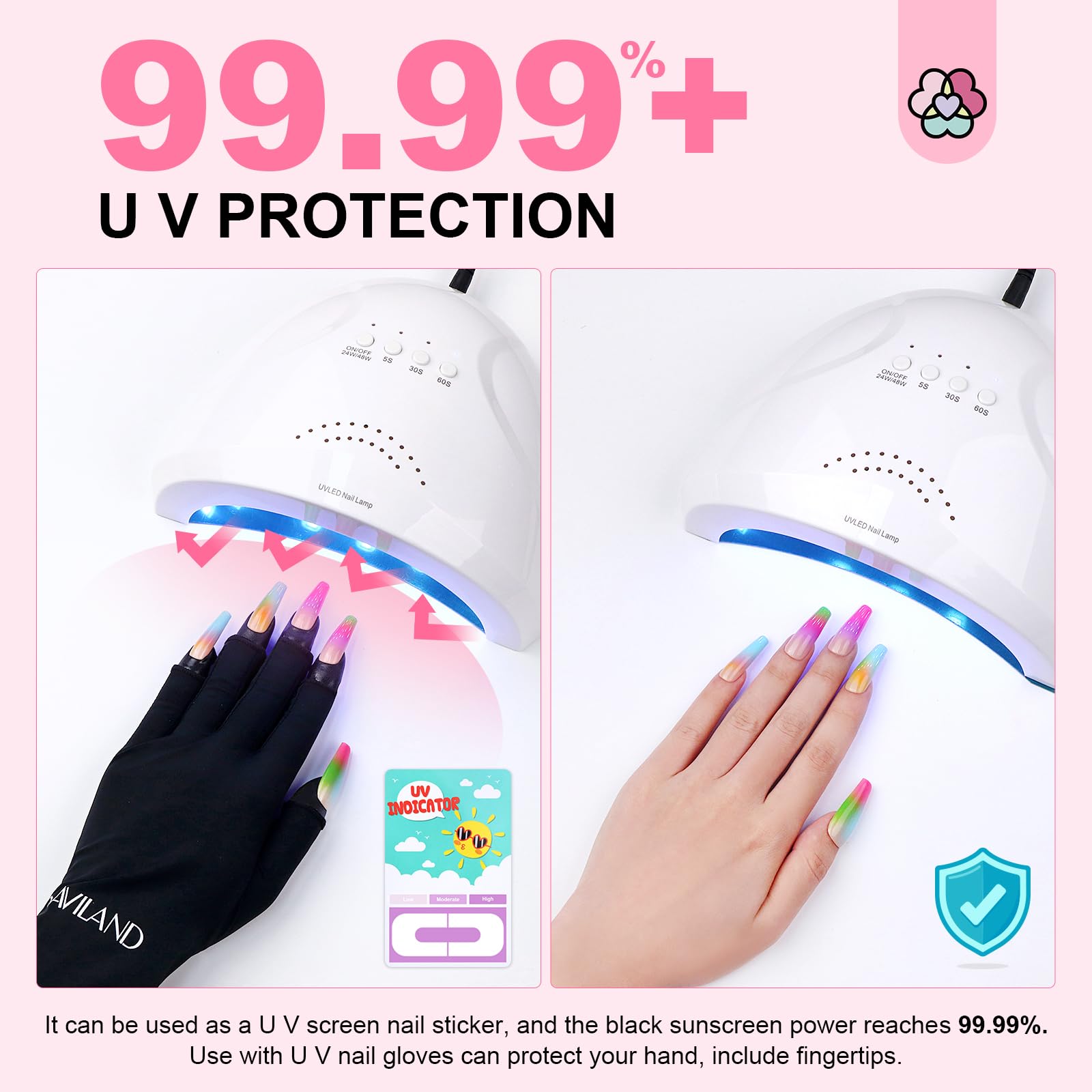 Saviland 100 pieces nail art skin protector showing the flexible adhesive backing.