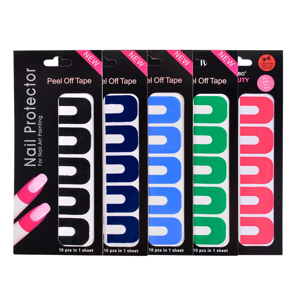 U-shape disposable cuticle protector tape on fingers
