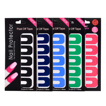 U-shape disposable cuticle protector tape on fingers