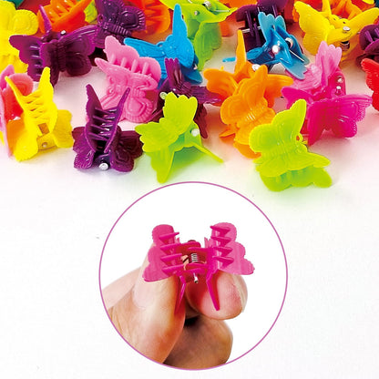 Xiehe butterfly hair clips used on different hair textures