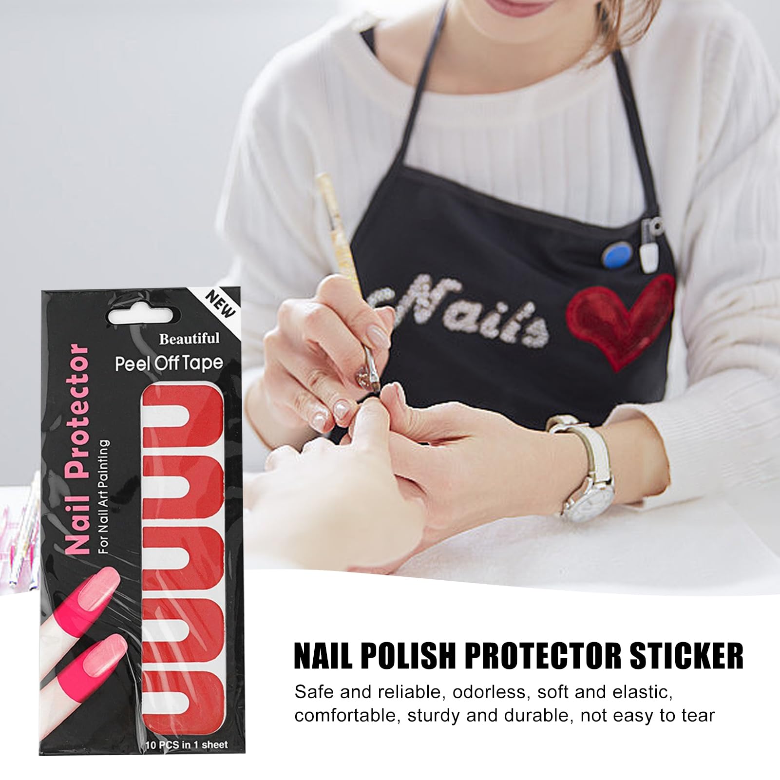 Beauty Affair Lb nail protector sticker on cuticle area