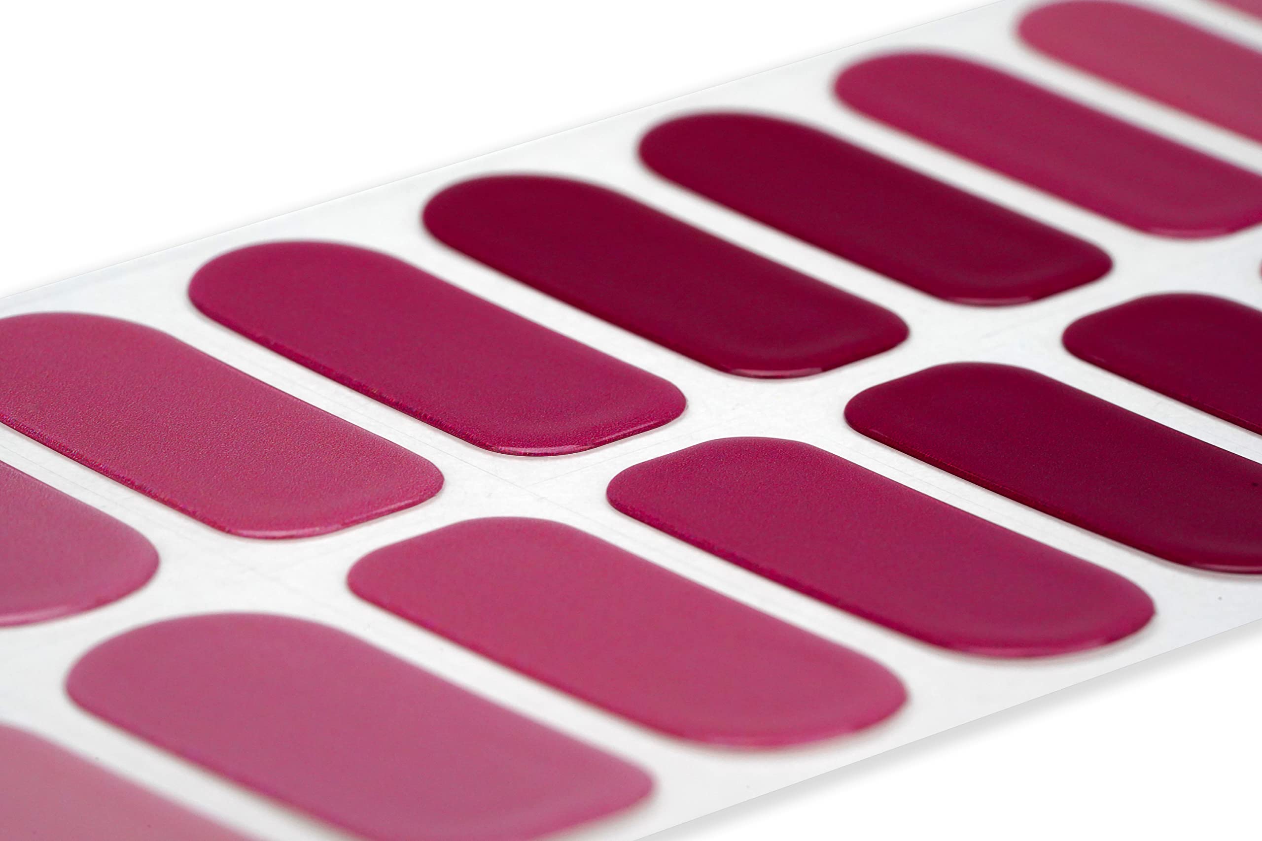 Premium DIY gel manicure strips showing round and square end design variations.
