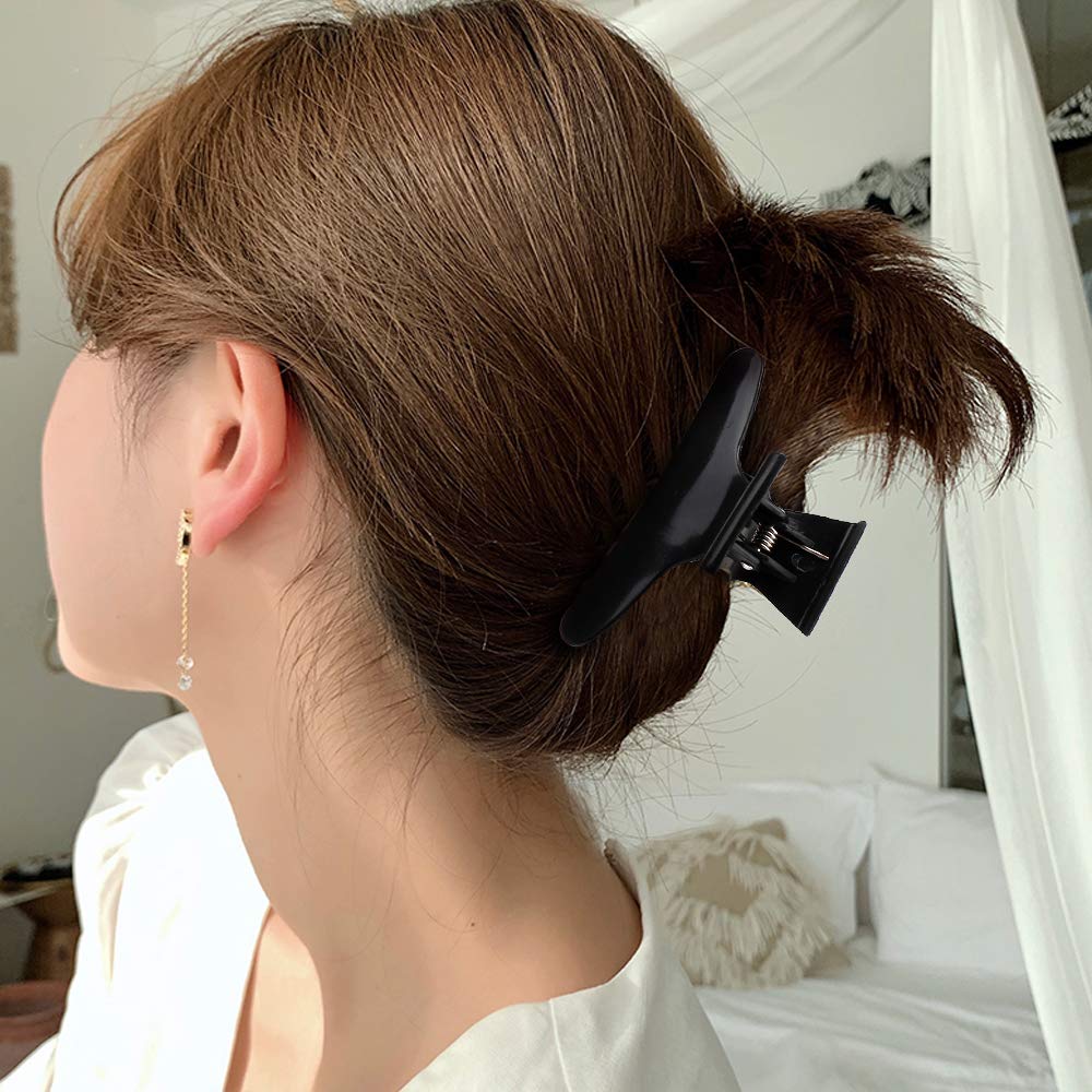 Twelve pack of professional non slip hair clamps for cutting and styling