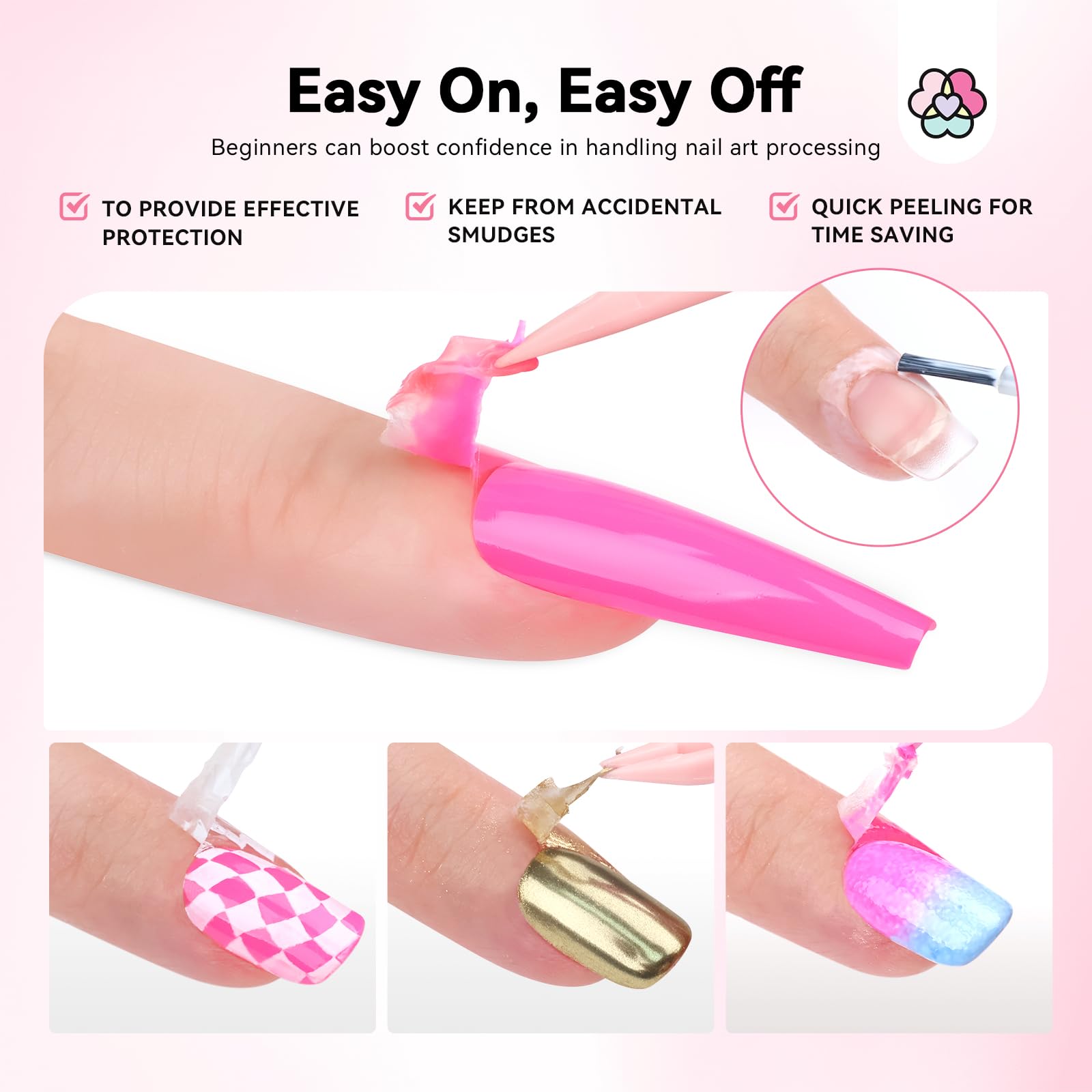Saviland peel off tape bottle and professional manicure kit