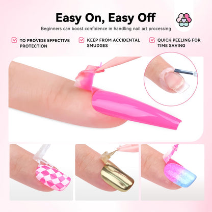 Saviland peel off tape bottle and professional manicure kit