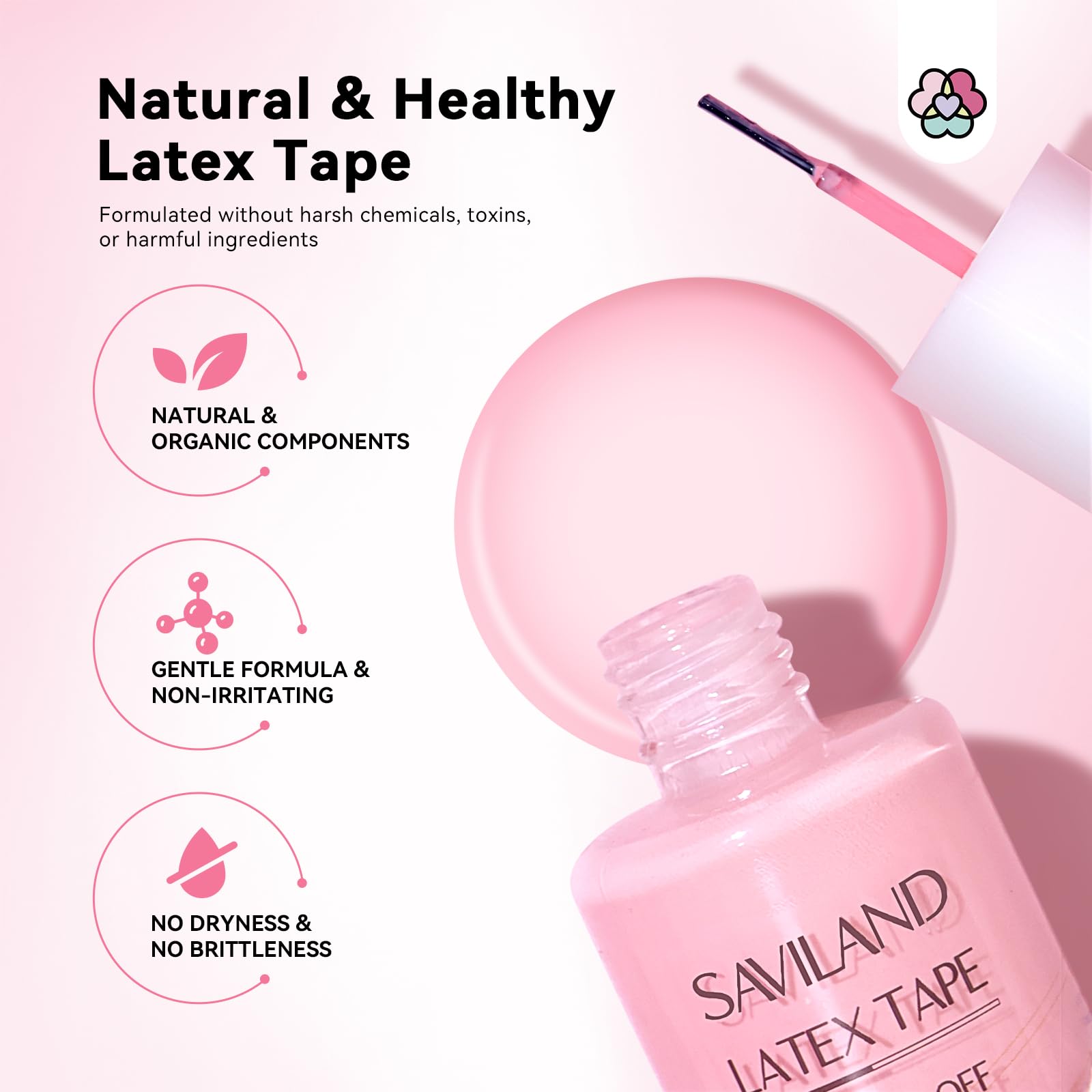 Close up of Saviland skin barrier for salon nail art