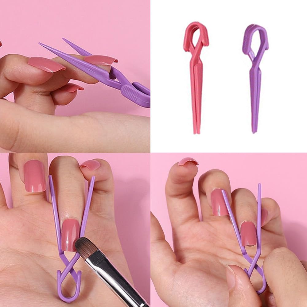 Durable polypropylene nail stencil clips for DIY nail art