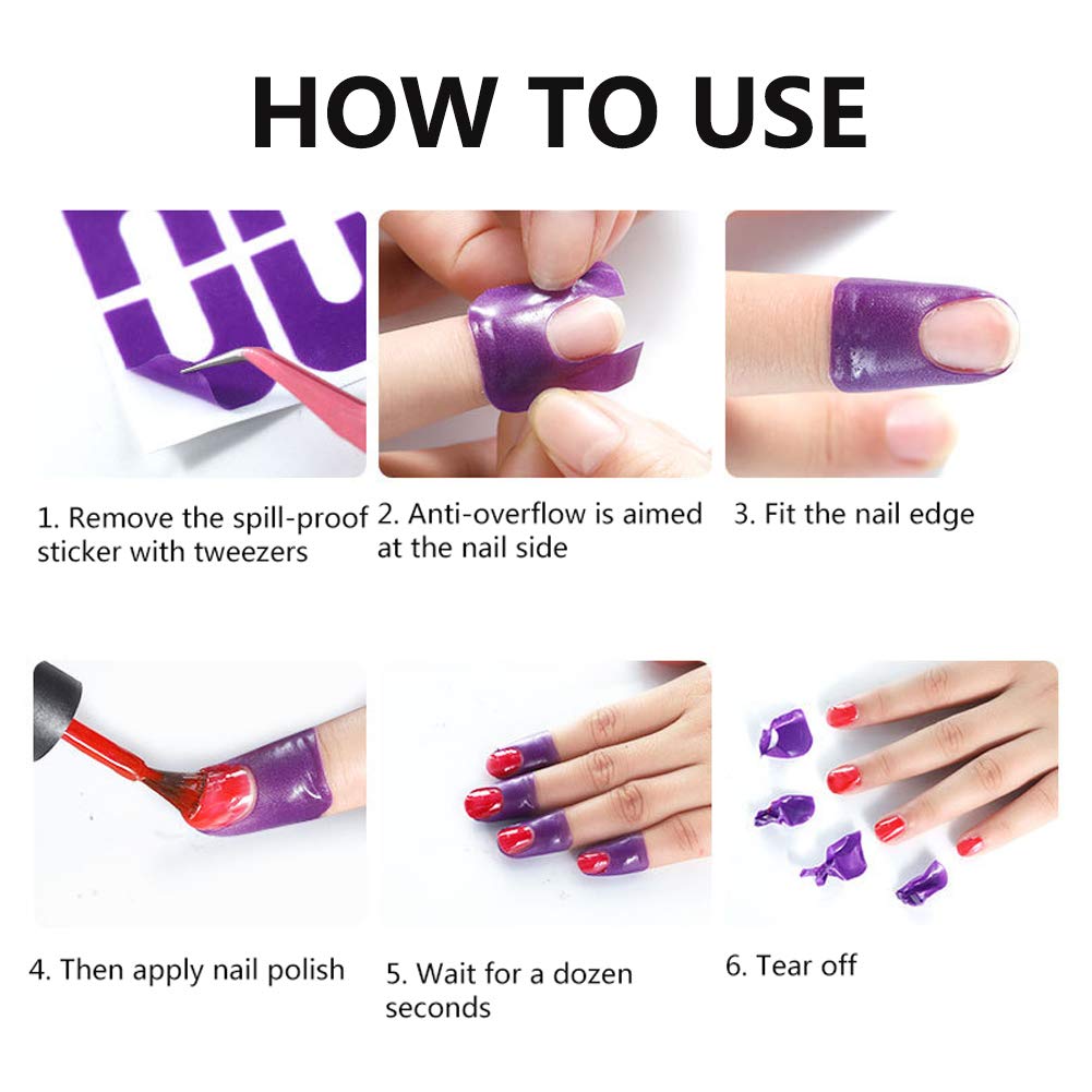 Thirteen sheets of EBANKU disposable peel off stickers showcasing various colorful nail art borders.