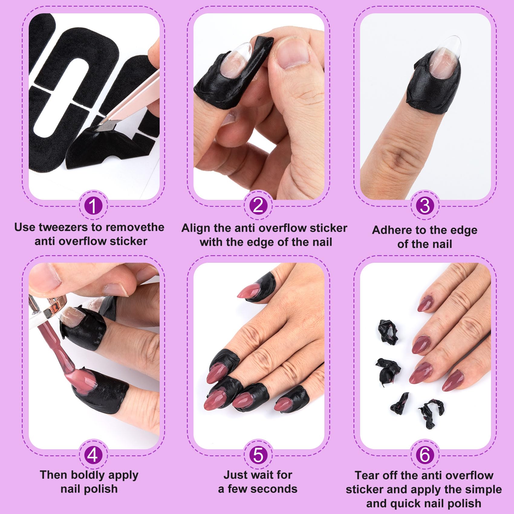 Three sheets of Isslly disposable nail polish guards showcasing thirty total pieces for home manicures