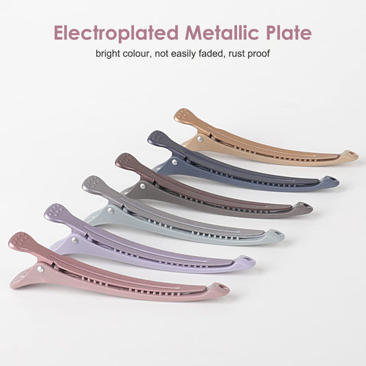 AIMIKE 4.3 inch hair styling clips showcasing the protective silicone band compression cushion