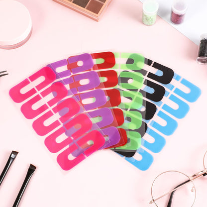 One hundred and twenty piece assortment of colorful finger protectors for manicures