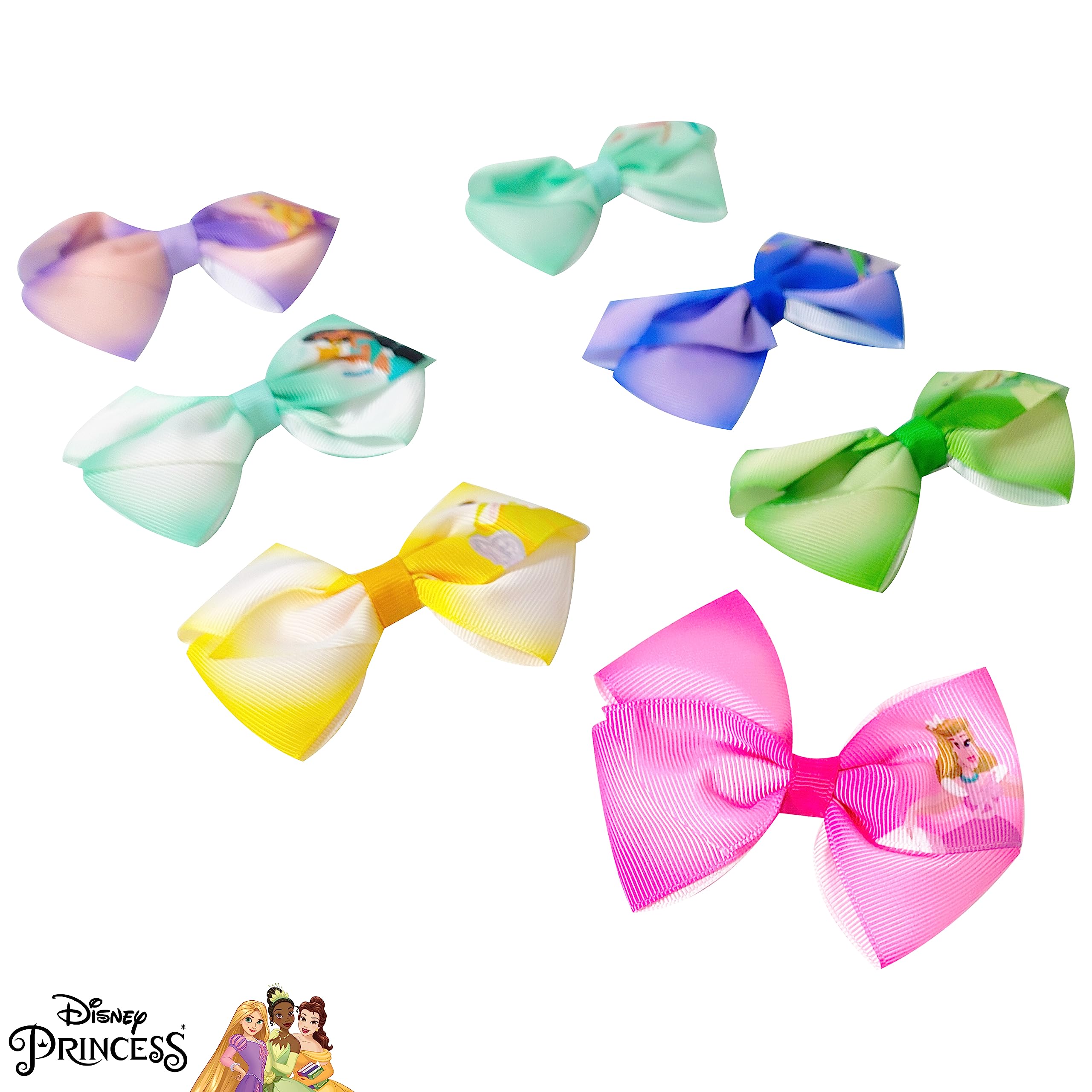 Back view of the premium non slip alligator clips attached to the ribbon bows.