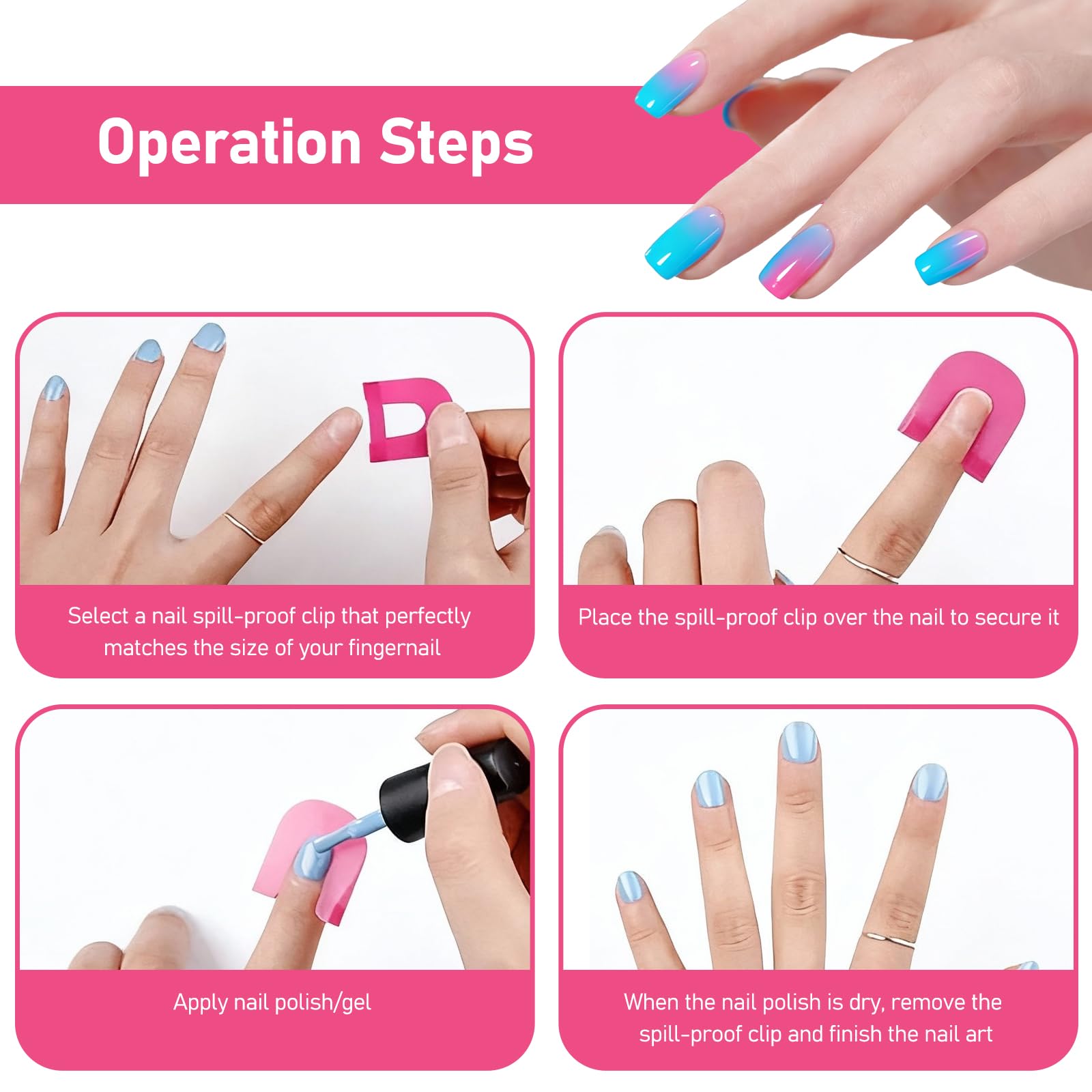 Danneasy finger nail polish protector clips in packaging