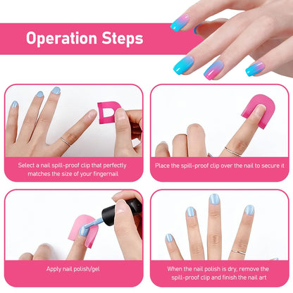 Danneasy finger nail polish protector clips in packaging