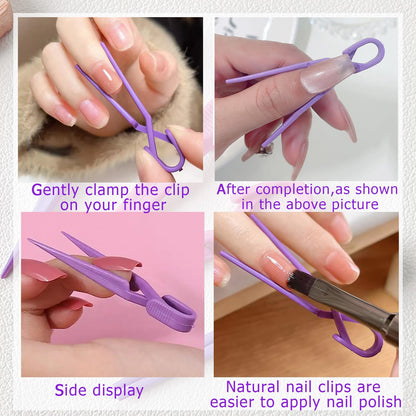 Close up of Xeaohesy nail clips showing ergonomic design on fingers