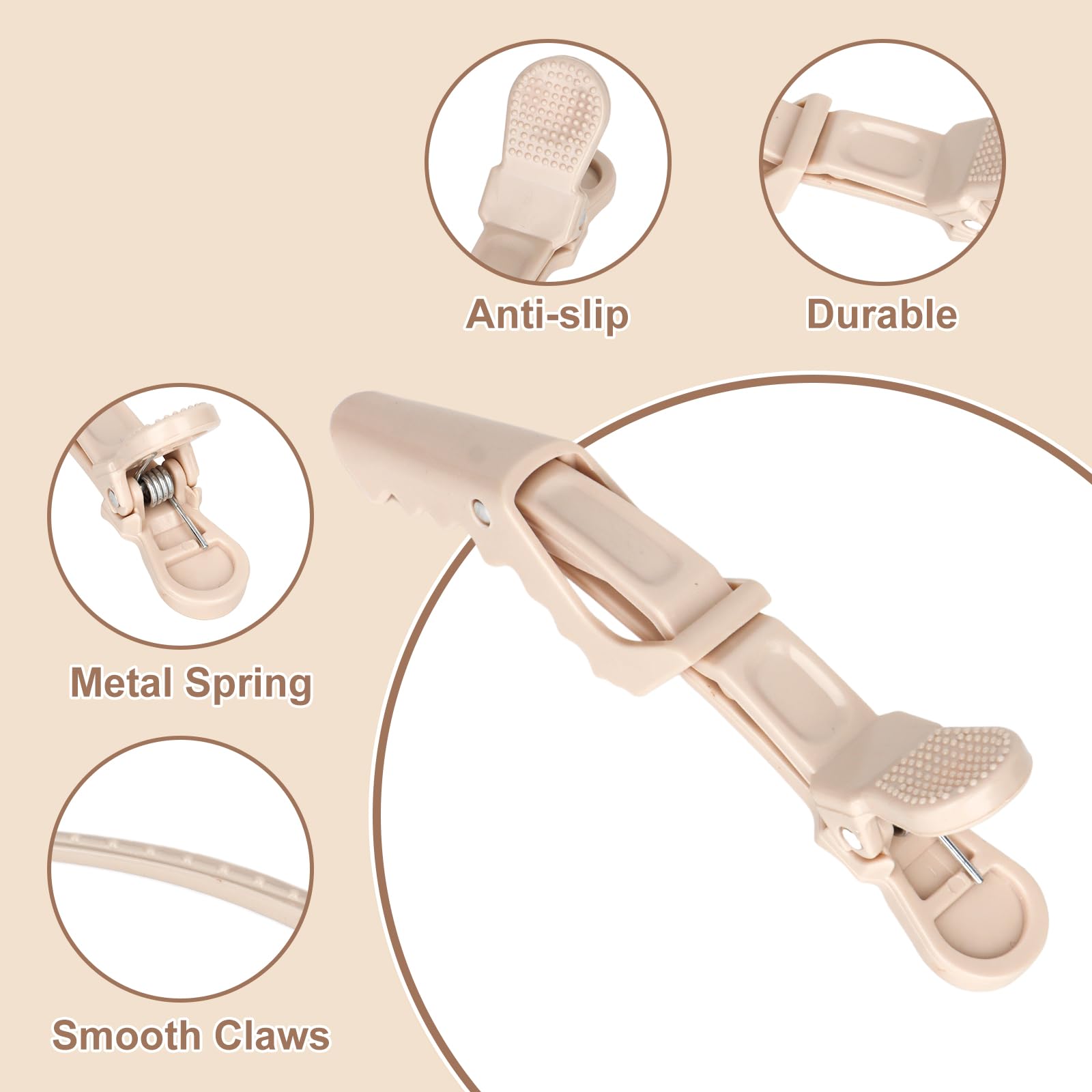 Ondder large hair styling clips for thick and thin hair