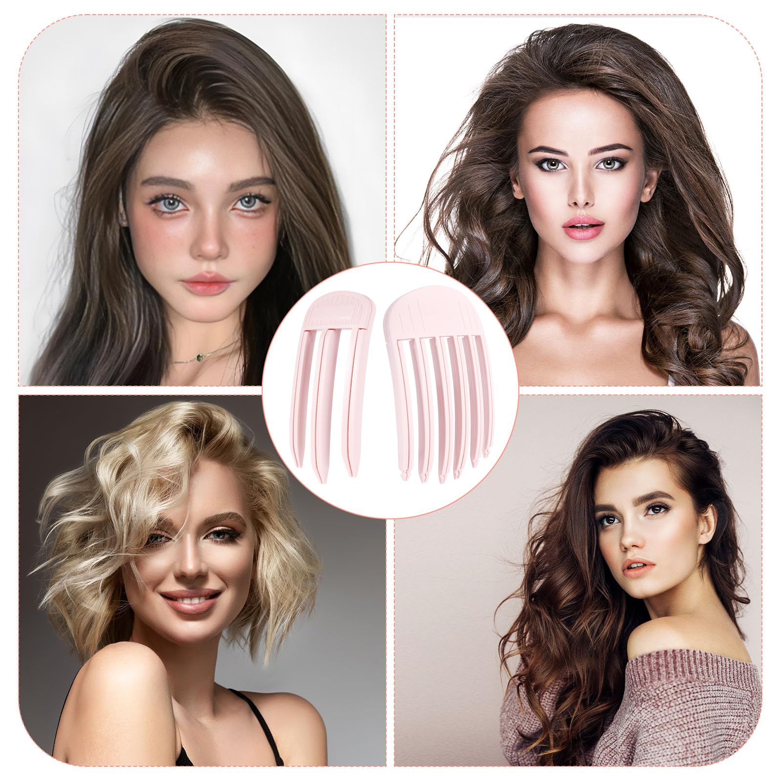Demonstration of fluffy bangs with root lift clips