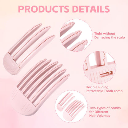 Premium plastic hair volume styling tools in pink