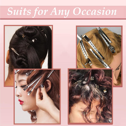 Close up of the high tension spring on silver alligator hair clips