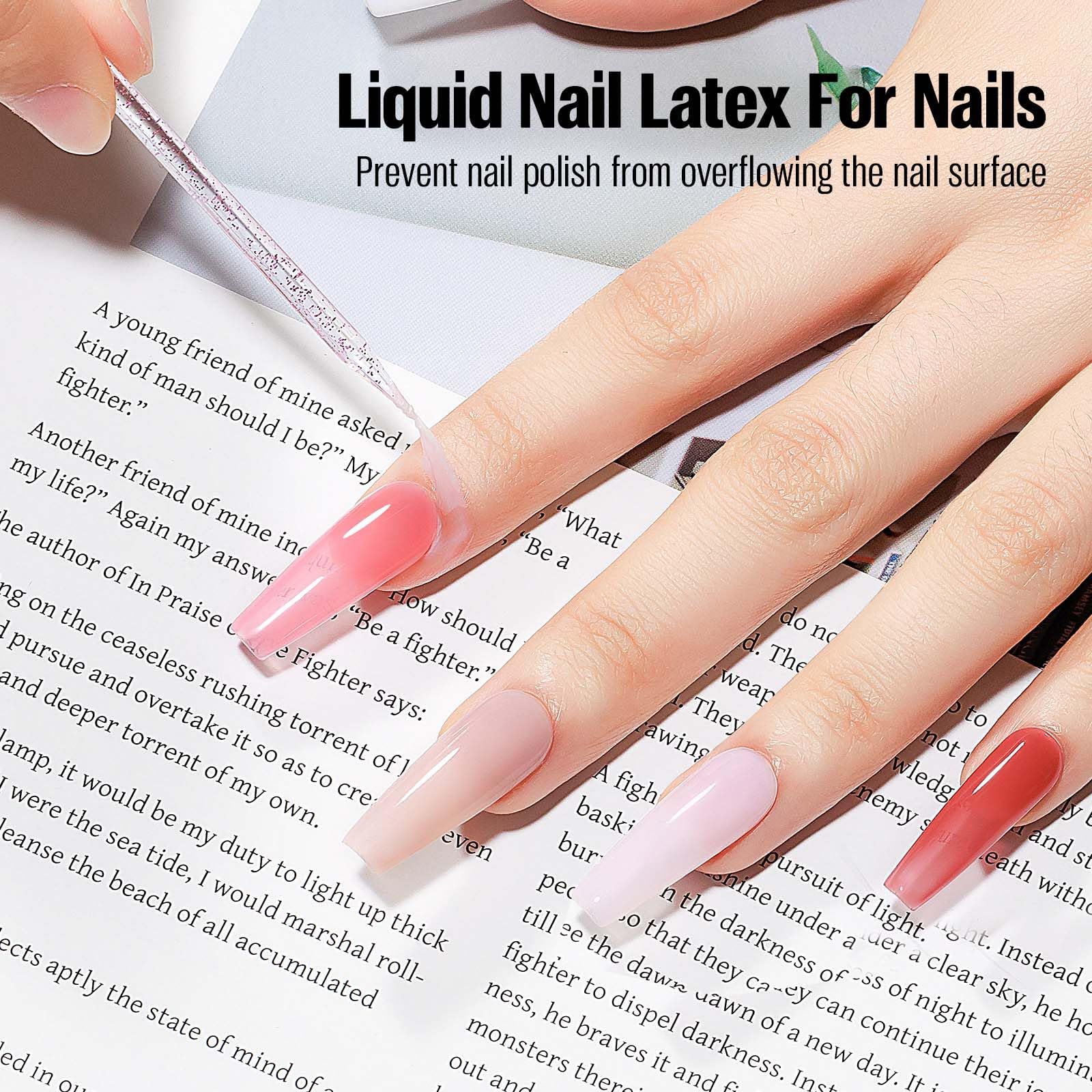 Fast drying skin barrier protector bottle with cap off showing built in brush