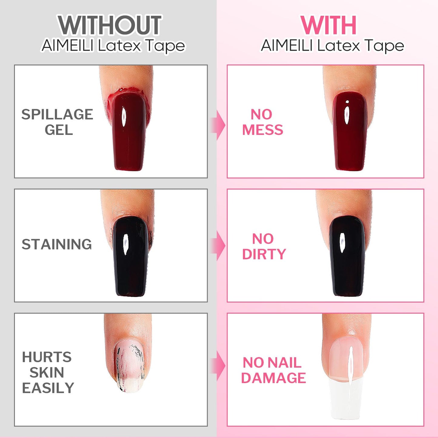 Odorless liquid latex barrier drying on cuticles before nail stamping