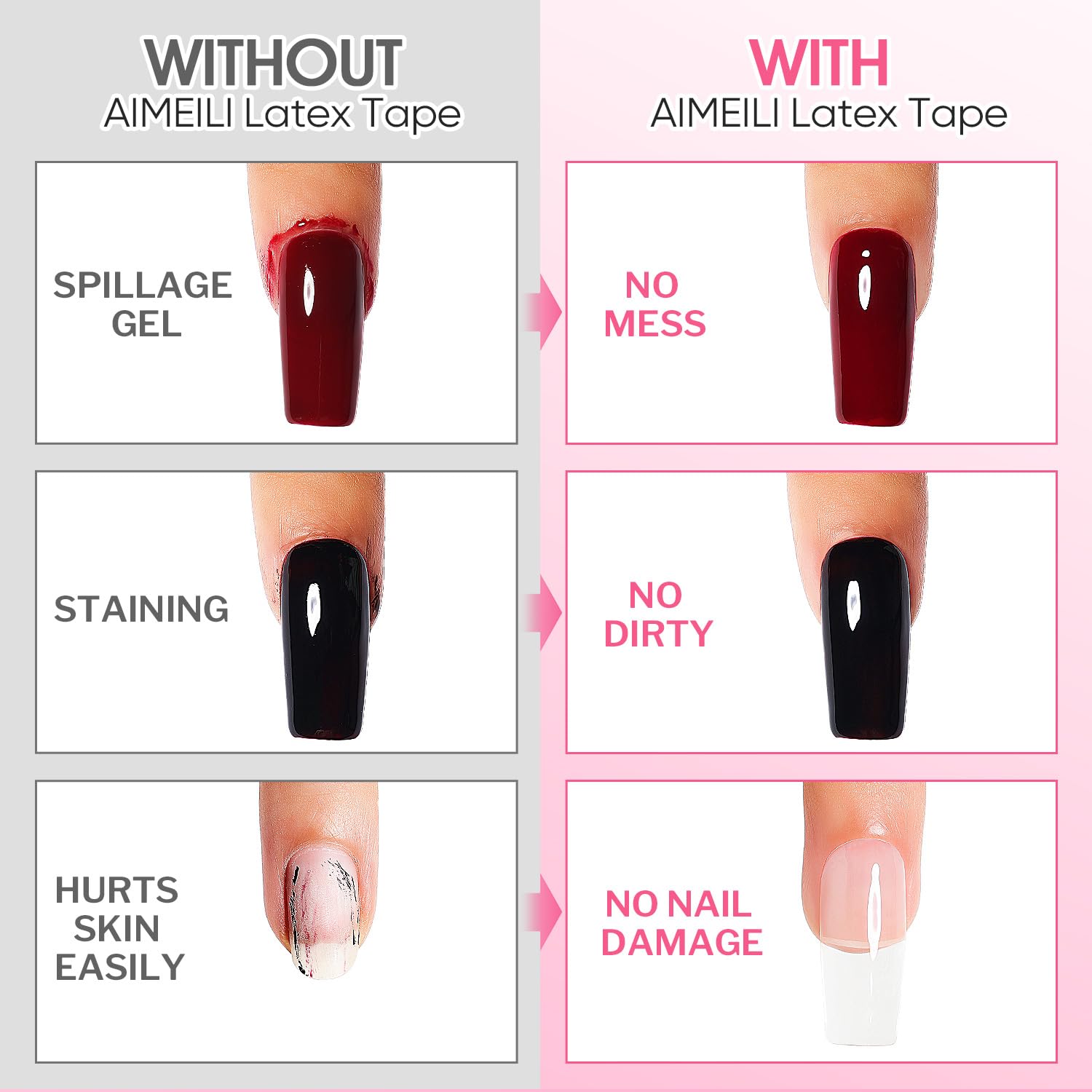 Odorless liquid latex barrier drying on cuticles before nail stamping