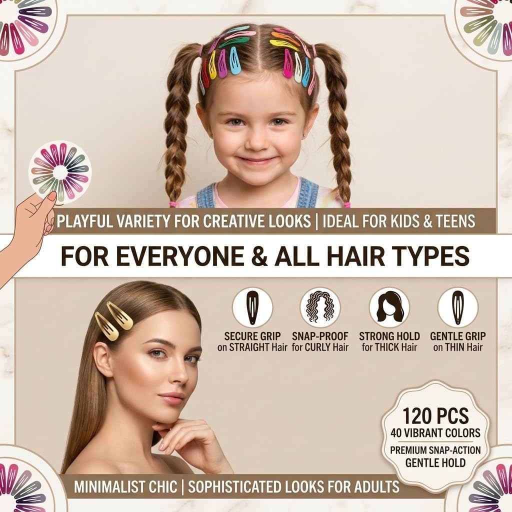 SWSTINLING candy colored hair pins spread out to showcase the three pieces per color value pack