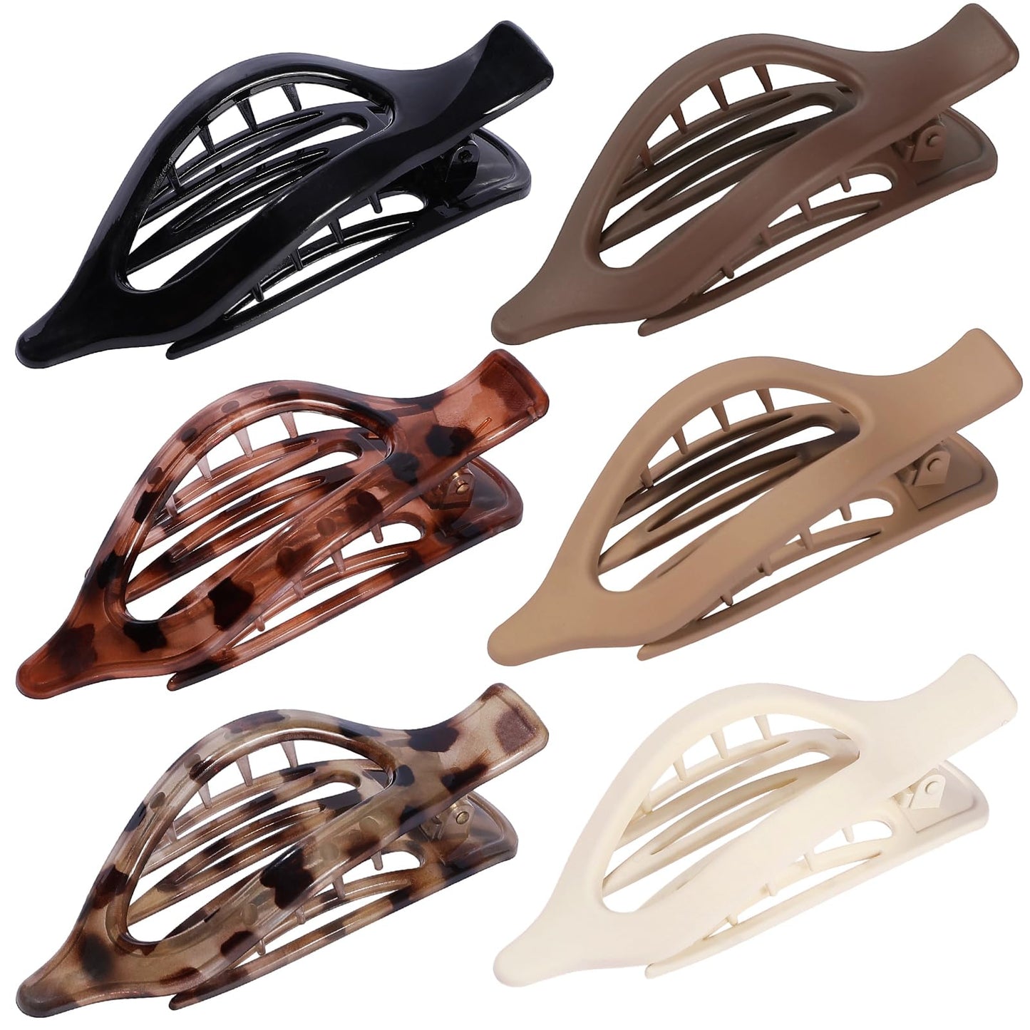 Packaging of 6 piece Usdnice hair claw set