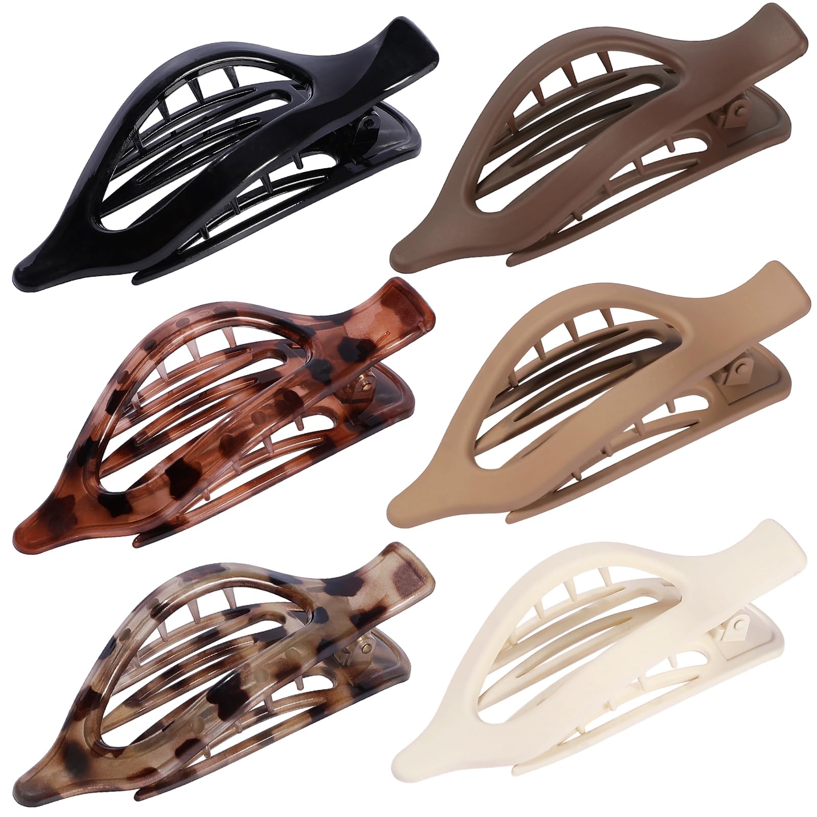 Packaging of 6 piece Usdnice hair claw set