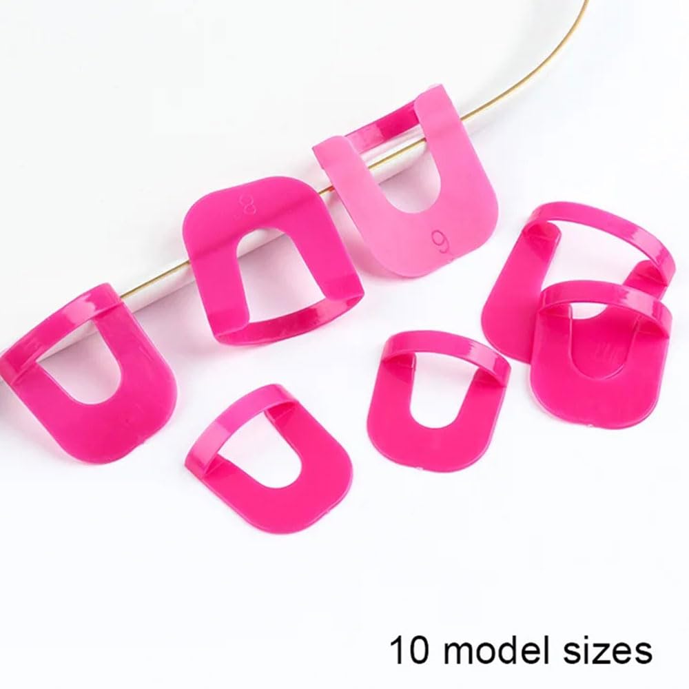 Faddare 52 pieces spill proof nail guard clips container packaging closeup