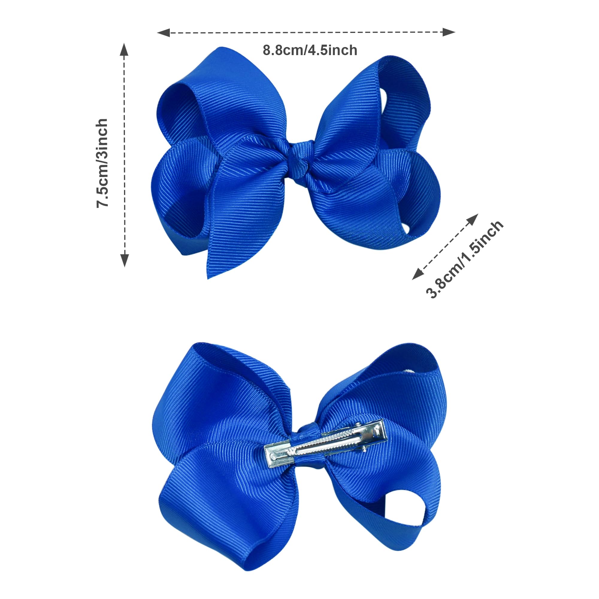 Close up of CÃ©llot hair bows with durable metal alligator clips