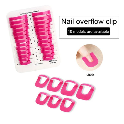 Faddare nail polish edge protector clips demonstrated on multiple hand sizes
