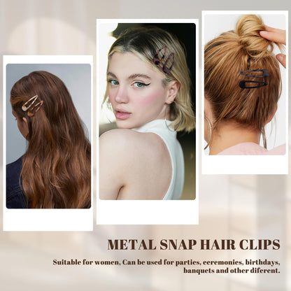 Side profile of snap hair clips showing 1.97 inch length