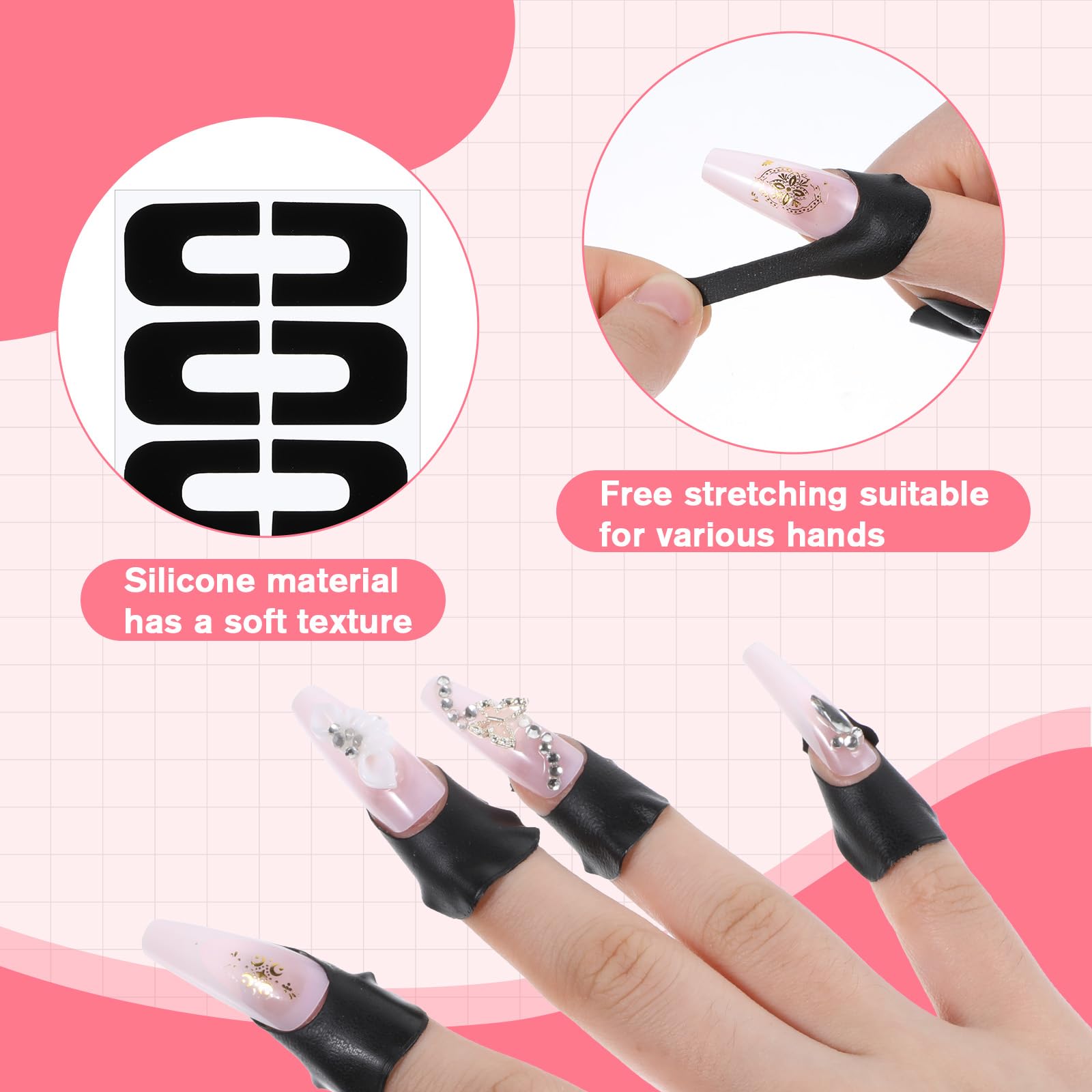 Cobee 120 pieces nail painting guide stickers showing flexible PET material sheet layout