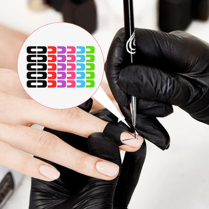 Cobee nail accessories pack containing 120 individual pieces of multi-color finger edge protection stickers