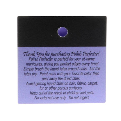 Perfect at home manicure display showing crisp edges after removing the dried latex layer