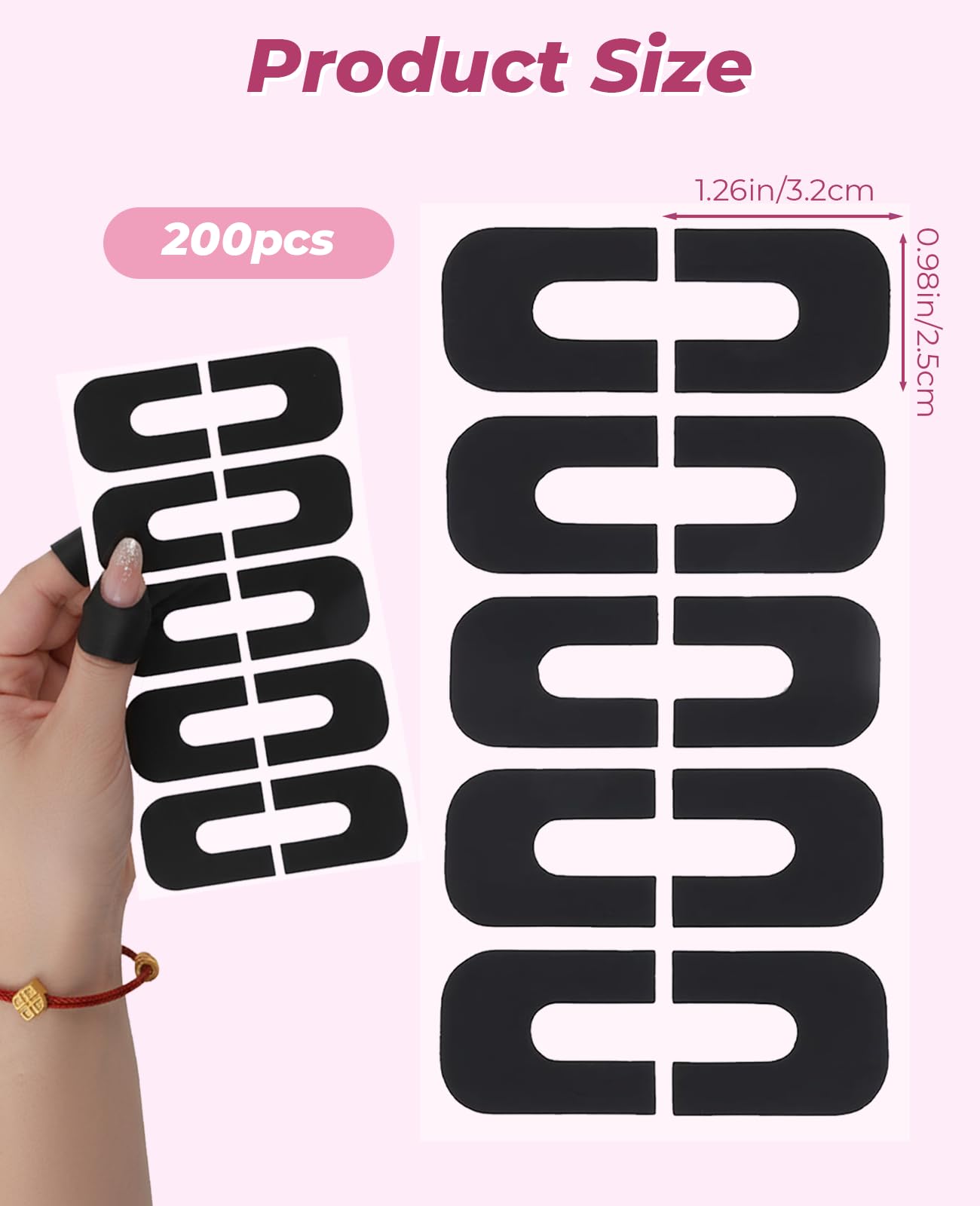 Geyynow 200 pieces nail barrier stickers for French manicures