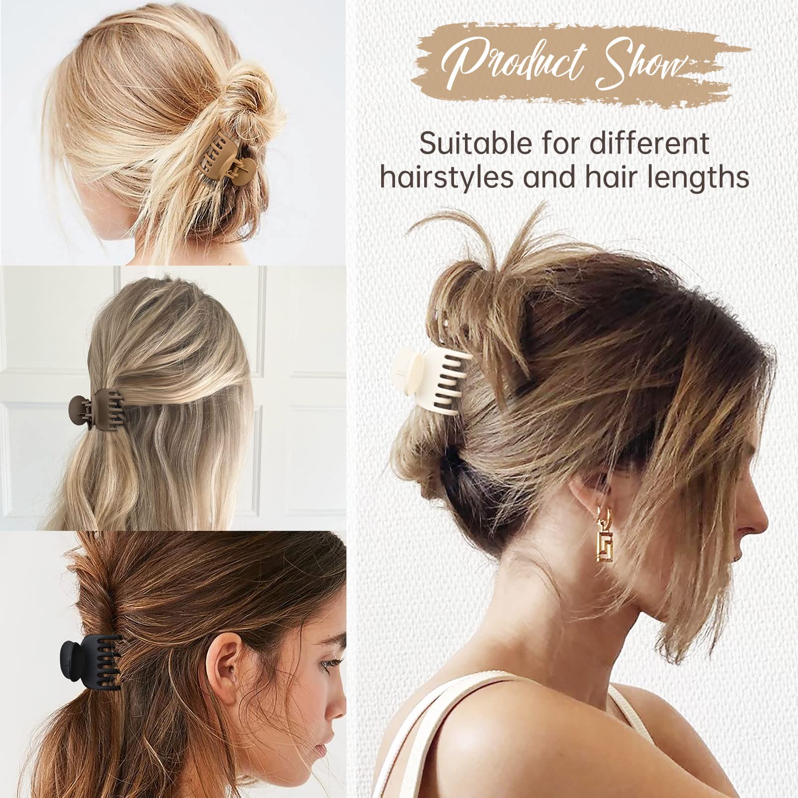 Premium non slip short hair accessories set of four displayed together