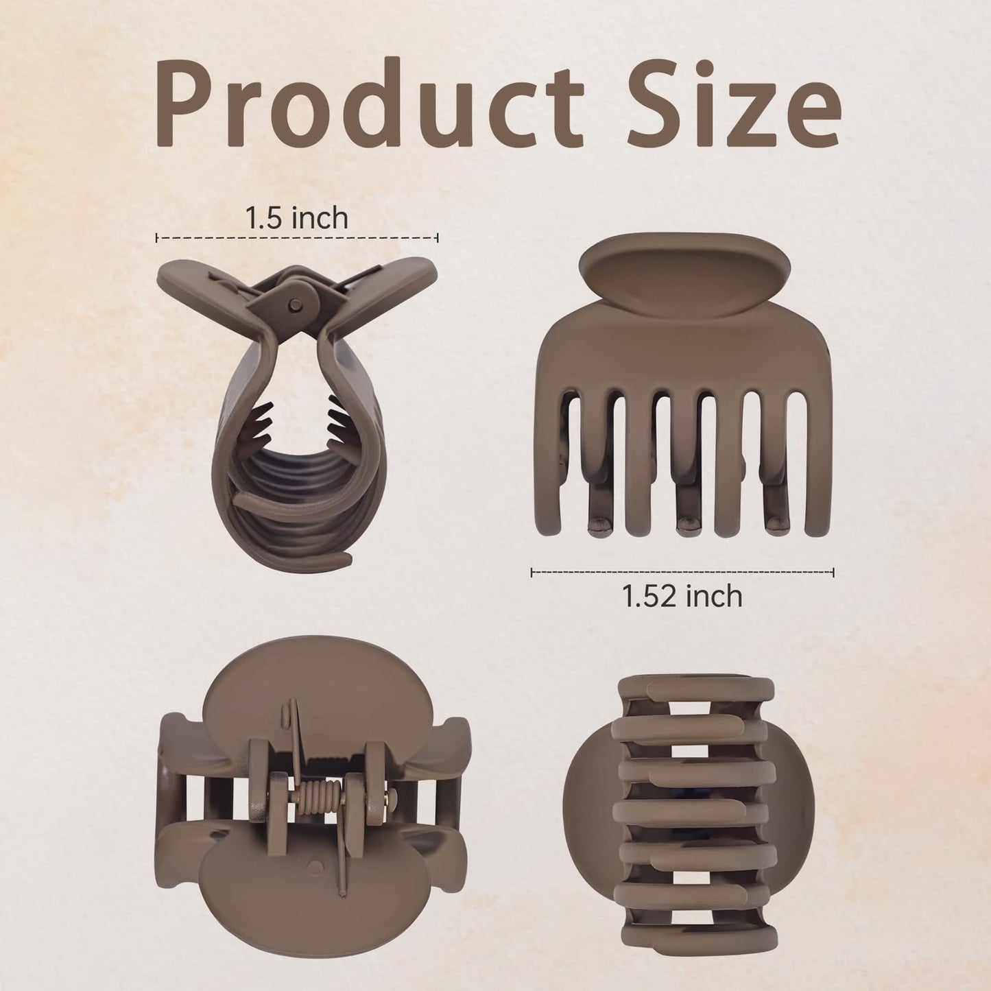 DEEKA compact resin claw clips demonstrating the strong durable metal spring mechanism