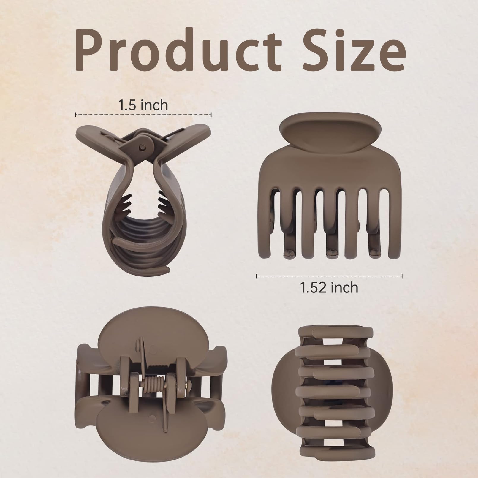 DEEKA compact resin claw clips demonstrating the strong durable metal spring mechanism