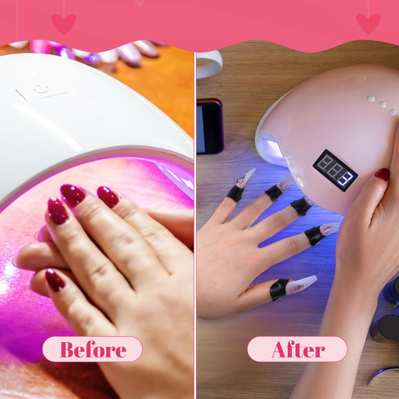 Disposable spill-proof nail art sticker being peeled off cleanly from the finger