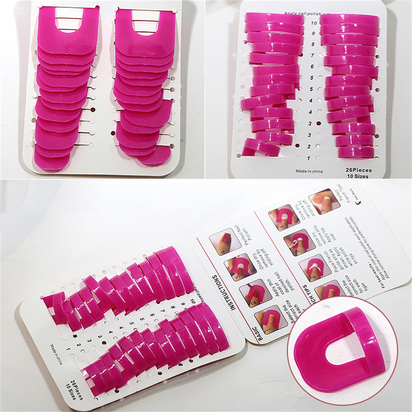 Reusable U-shaped finger guards for precise nail art painting and stamping protection
