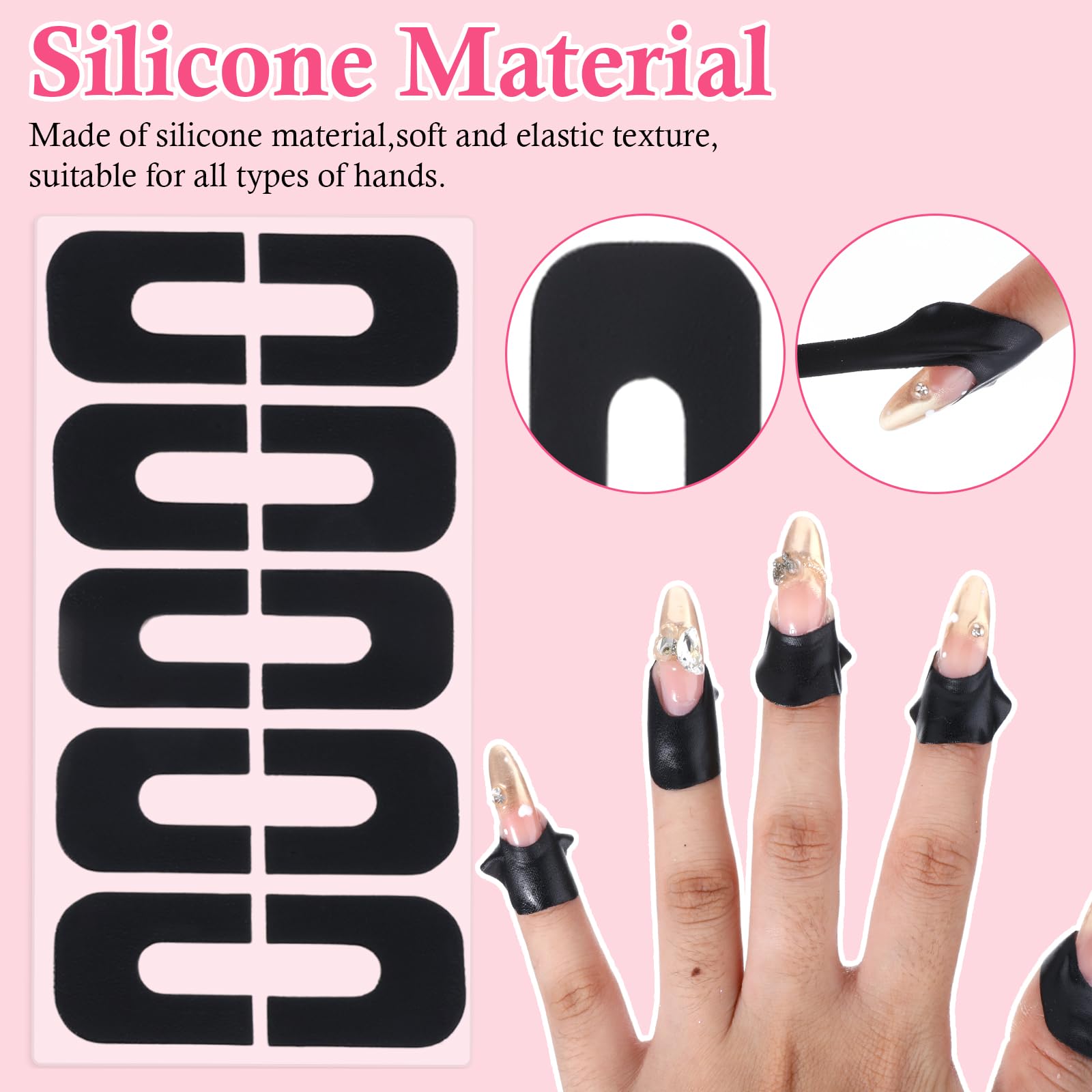 Peel off cuticle protectors being cleanly removed from the skin after a successful manicure.