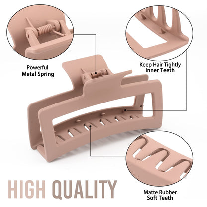 Jumbo non slip matte finish hair accessories pack from side angle